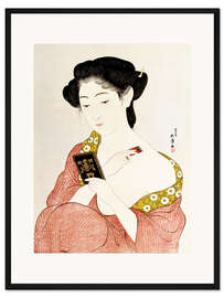 Gerahmter Kunstdruck Eine Frau in Unterwäsche