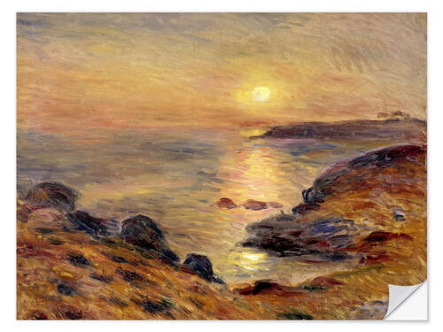 Självhäftande poster The Setting of the Sun at Douarnenez