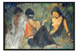 Gerahmter Kunstdruck Am Lagerfeuer 