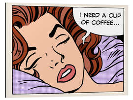 Magnettafel Ich brauche eine Tasse Kaffee