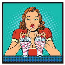 Gerahmter Kunstdruck zwei auf einmal