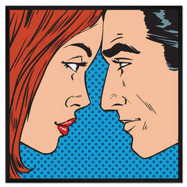 Gerahmter Kunstdruck Auge in Auge