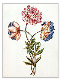 Tableau  Bouquet of Anemones - French School