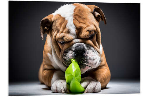 Gallery Print Englische Bulldogge verspielt