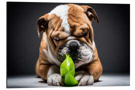 Magnettafel Englische Bulldogge verspielt