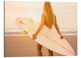 Magnettafel Blonde Surferin