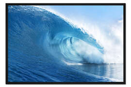 Gerahmter Kunstdruck Blue Ocean Wave