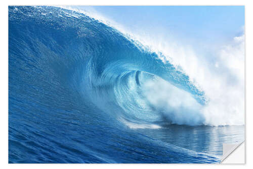 Selvklebende plakat Blue Ocean Wave