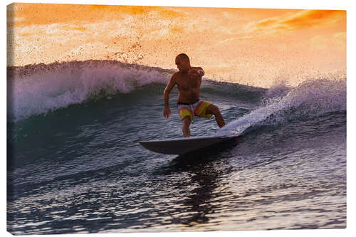 Lienzo Surfer on Amazing Wave