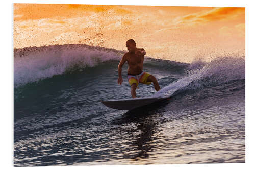 Foam board print Surfer on Amazing Wave