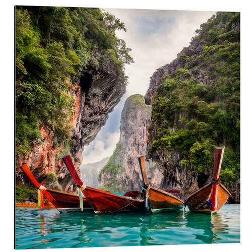 Stampa su alluminio Spiaggia di Railay a Krabi, Thailandia