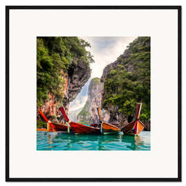 Impressão artística com moldura Railay beach in Krabi Thailand
