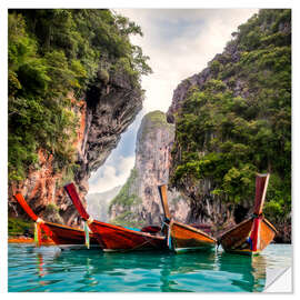 Naklejka na ścianę Railay beach in Krabi Thailand