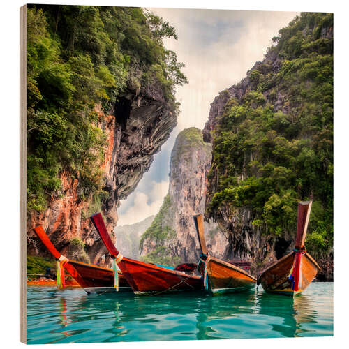 Obraz na drewnie Railay beach in Krabi Thailand