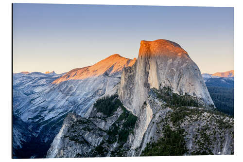 Alubild Half Dome bei Sonnenuntergang