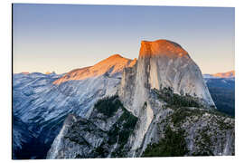 Alubild Half Dome bei Sonnenuntergang