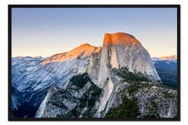 Gerahmter Kunstdruck Half Dome bei Sonnenuntergang