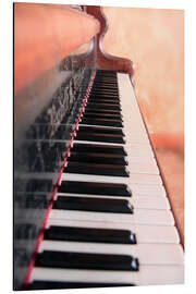 Magnettafel Detail altes Holz Klavier