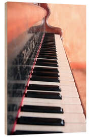 Quadro de madeira detail old wood piano