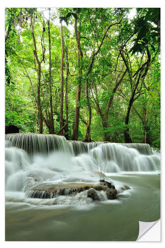 Adesivo murale Waterfall in forest of Thailand