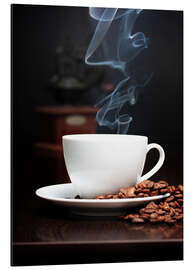 Magnettafel Kaffeetasse mit Rauch