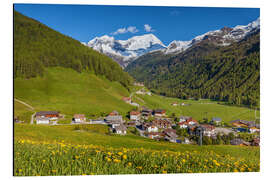 Cuadro de aluminio Idyllic mountain village Rein in Taufers in South Tyrol