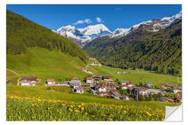 Muursticker Idyllic mountain village Rein in Taufers in South Tyrol