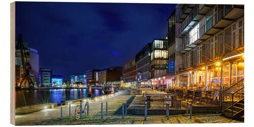 Tableau en bois Muenster harbor promenade