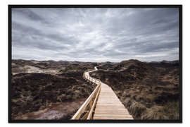 Gerahmter Kunstdruck Inselwege auf Amrum