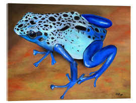 Tableau en verre acrylique  poison dart frog - Monica Schwarz