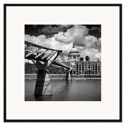 Innrammet kunsttrykk Millennium Bridge and St Paul's Cathedral, London
