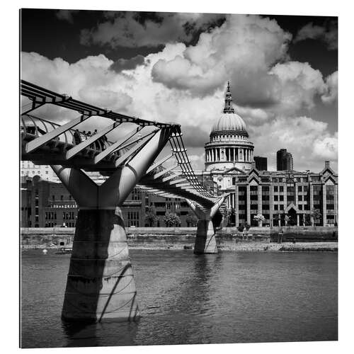 Gallery print Millennium Bridge and St Paul's Cathedral, London