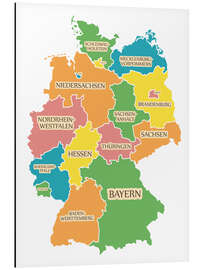 Magnettafel Deutschland Landkarte mit Bundesländern