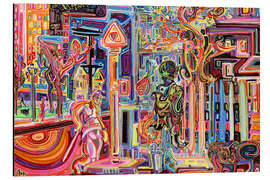 Magnettafel Der Mann, der ein Feuerzeug und eine Ente und eine Schlange ist