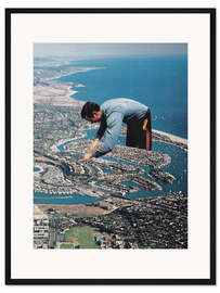 Gerahmter Kunstdruck  Stadtplanung 