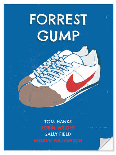 Selvklebende plakat Forrest Gump Sneakers