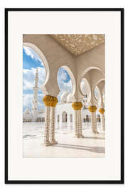 Gerahmter Kunstdruck Ansicht der Scheich Zayed Grand Moschee