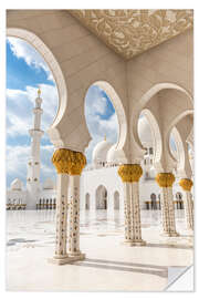 Selvklebende plakat View of Sheikh Zayed Grand Mosque