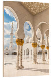 Wood print View of Sheikh Zayed Grand Mosque