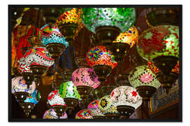 Gerahmter Kunstdruck Traditionelle türkische Lampen