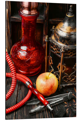 Aluminium print Hookah tobacco with apple