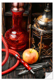 Selvklebende plakat Hookah tobacco with apple