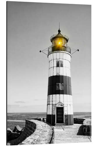 Tableau en aluminium Phare et lumière jaune