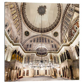 Cuadro de plexi-alu Interior de la mezquita Azul