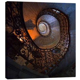 Canvas print Spiral ornamented staircase