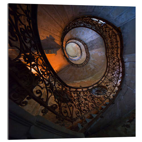 Gallery print Spiral ornamented staircase