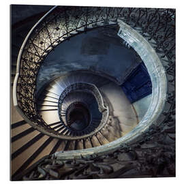 Gallery print Old beautiful spiral staircase