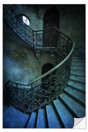 Selvklebende plakat Forgotten spiral staircase