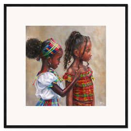 Framed art print curls