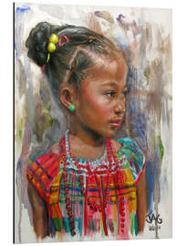 Magnettafel Kejeem mit zusammengebundenem Haar